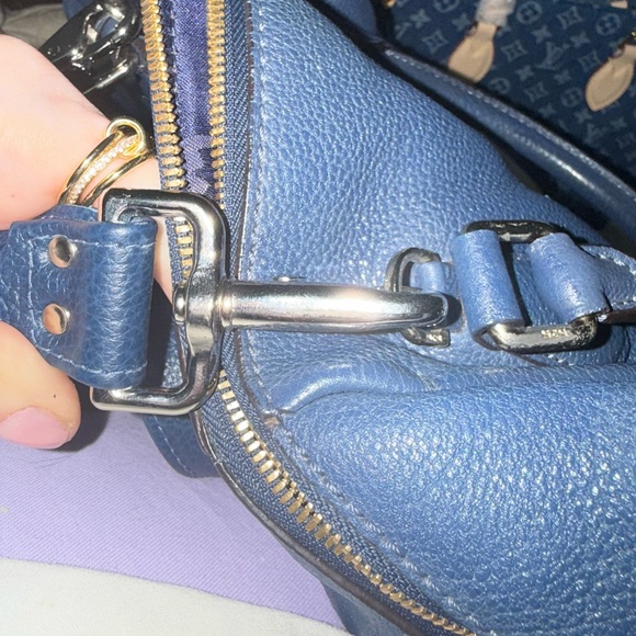 MCM Navy Leather Satchel - Picture 5 of 13